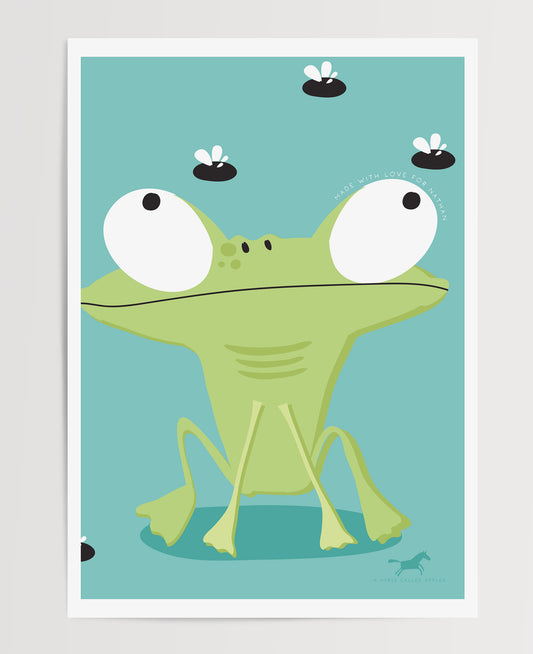 FROGS AND FLIES DIGITAL POSTER SET