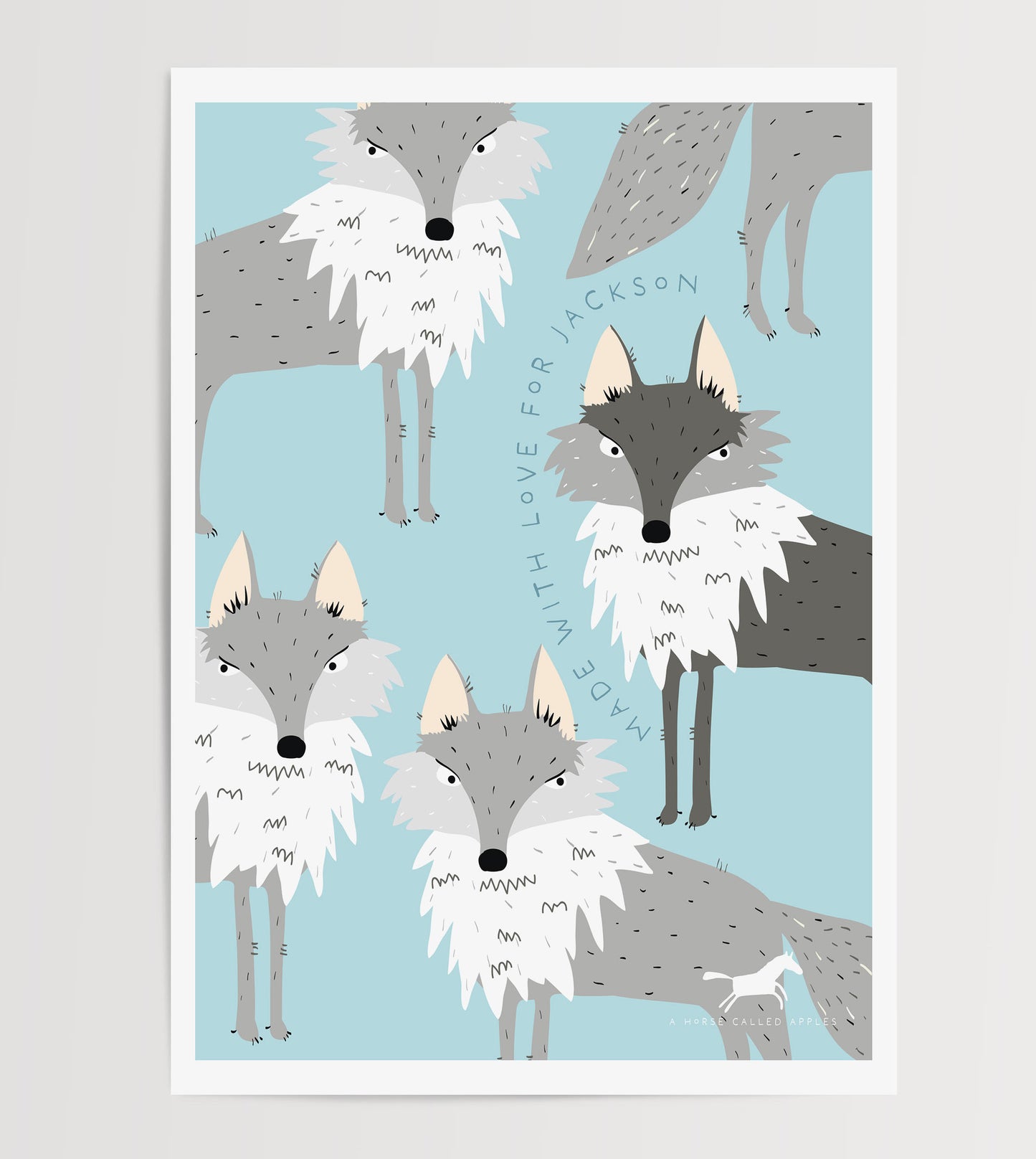 BEARS, FOXES AND WOLVES DIGITAL POSTER SET OF 5