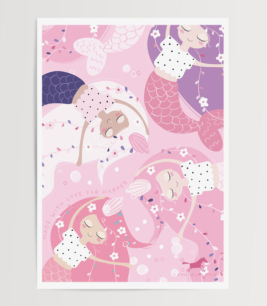 PURPLE MERMAIDS DIGITAL POSTER SET