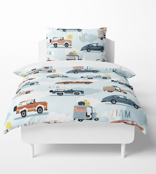 CARS AND CLOUDS BEDDING