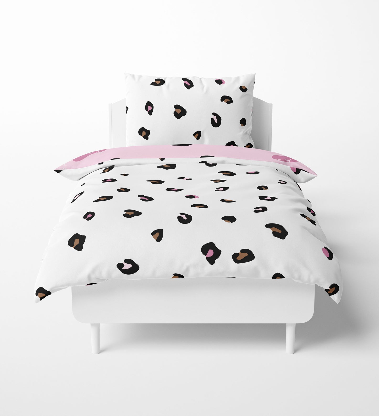 LEOPARD TOFFEE AND PINK MIX BEDDING