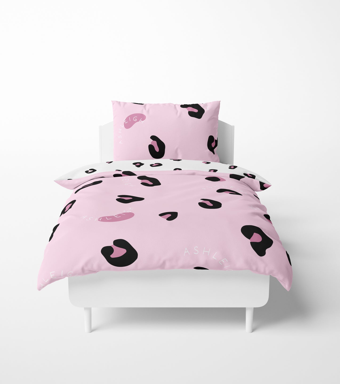 PINK AND BLACK LEOPARD PRINT BEDDING