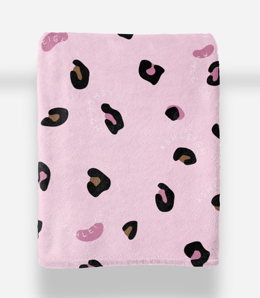 PINK LEOPARD PRINT BLANKIE