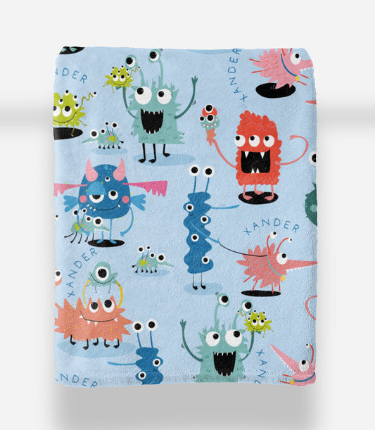 BLUE MONSTERS BLANKIE