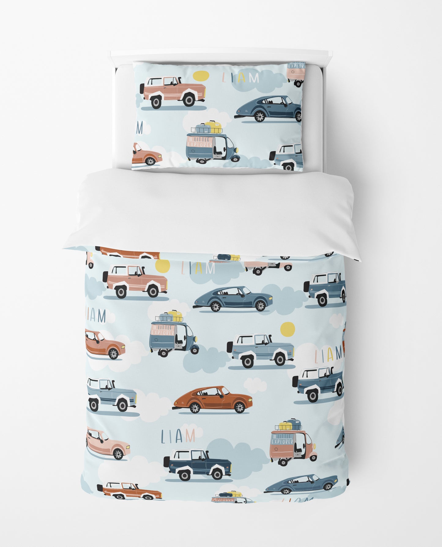 CARS AND CLOUDS BEDDING