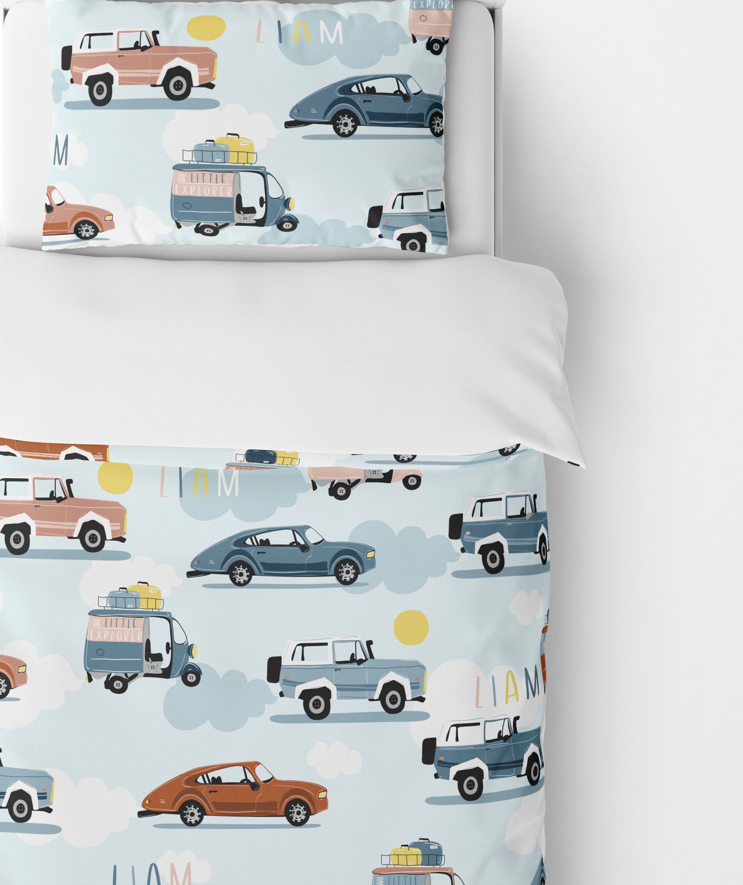 CARS AND CLOUDS BEDDING