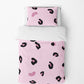 PINK AND BLACK LEOPARD PRINT BEDDING