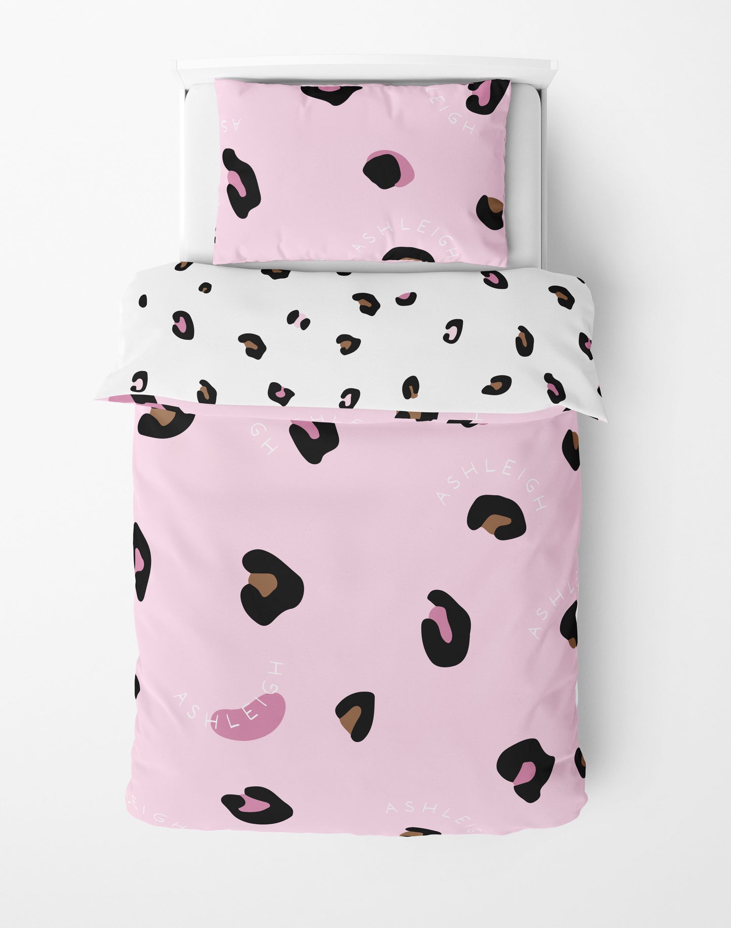 LEOPARD TOFFEE AND PINK MIX BEDDING