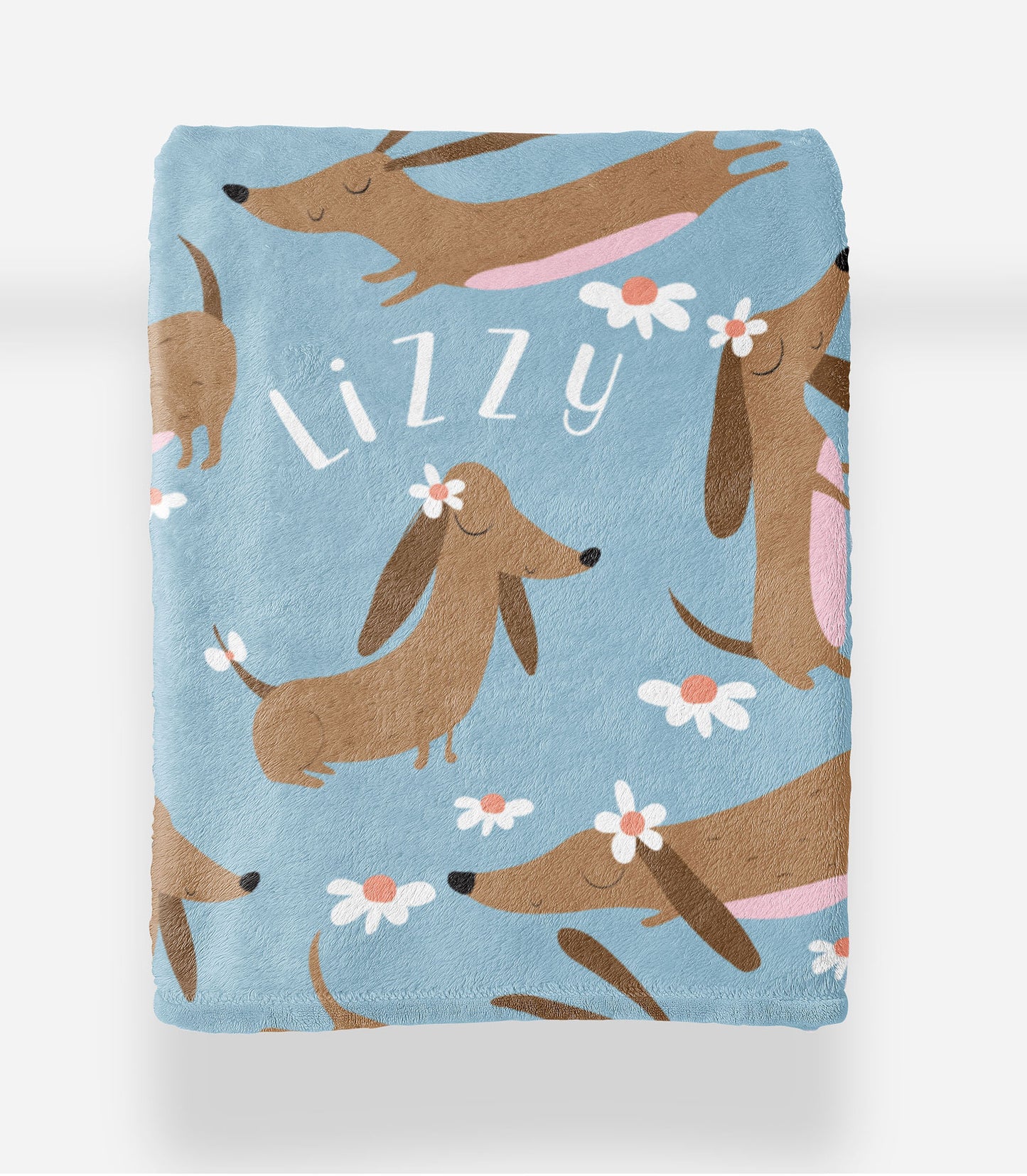 DACHSHUNDS AND DAISIES BLANKIE