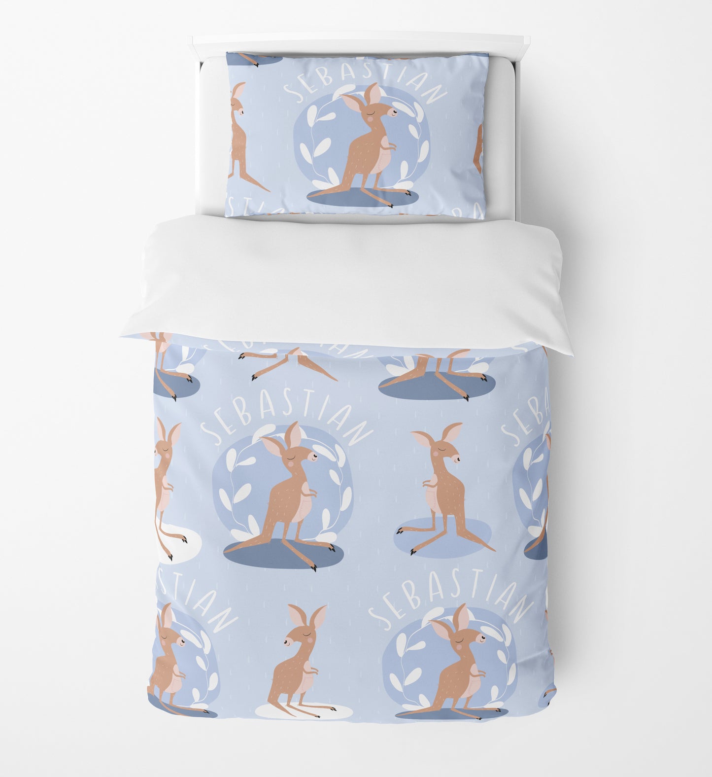 BLUE KANGAROO BEDDING