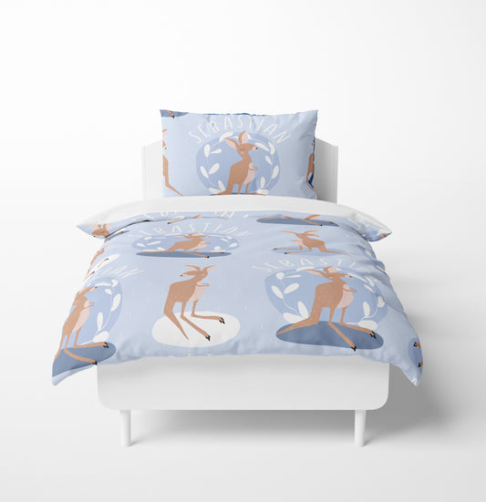 BLUE KANGAROO BEDDING