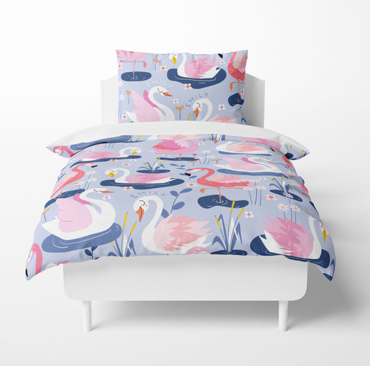 SWAN AND FLAMINGO BEDDING