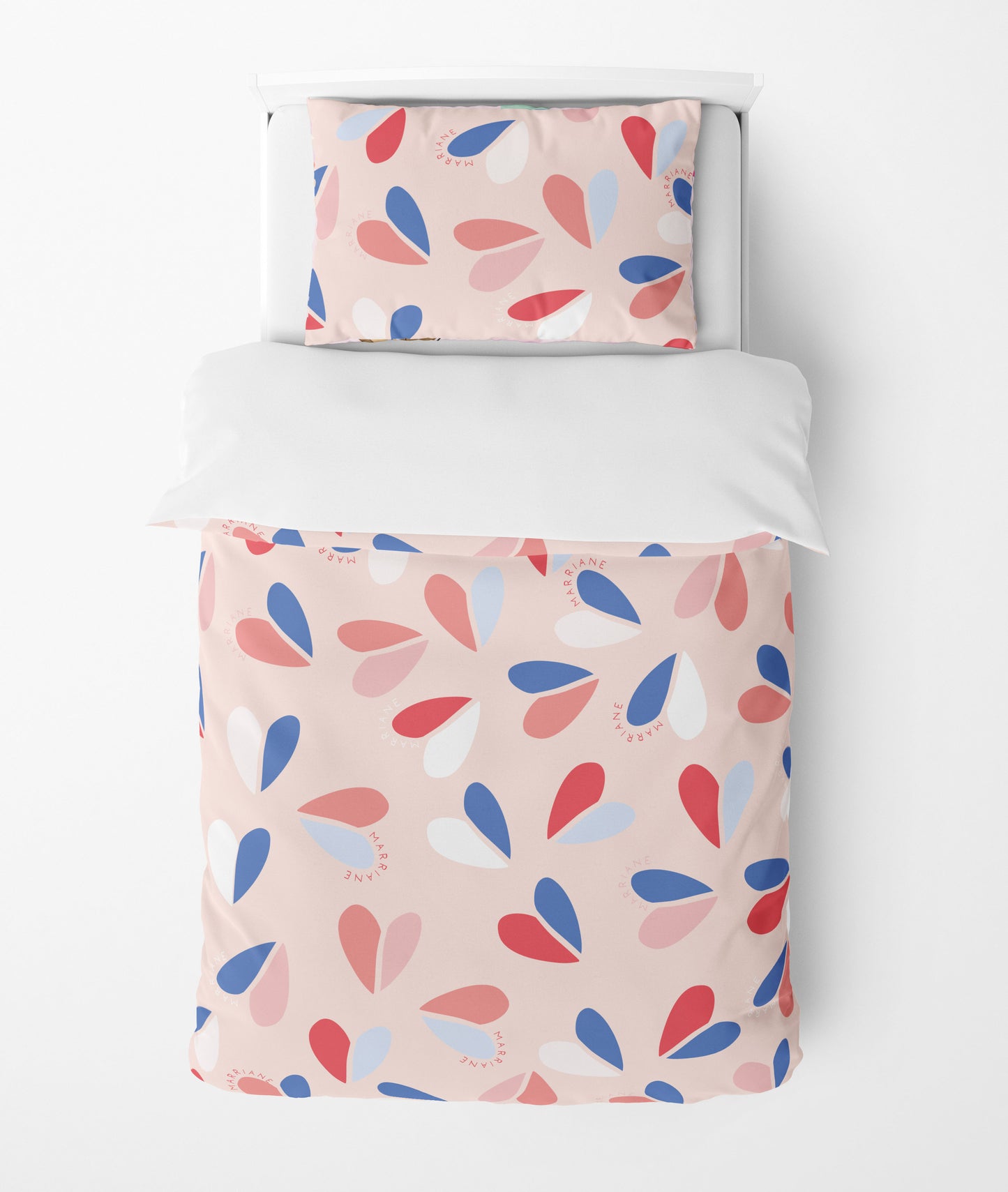 PEACHY HEART BEDDING