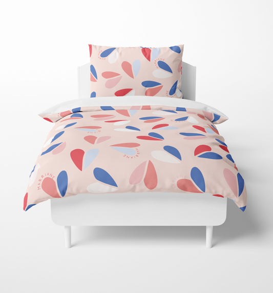 PEACHY HEART BEDDING