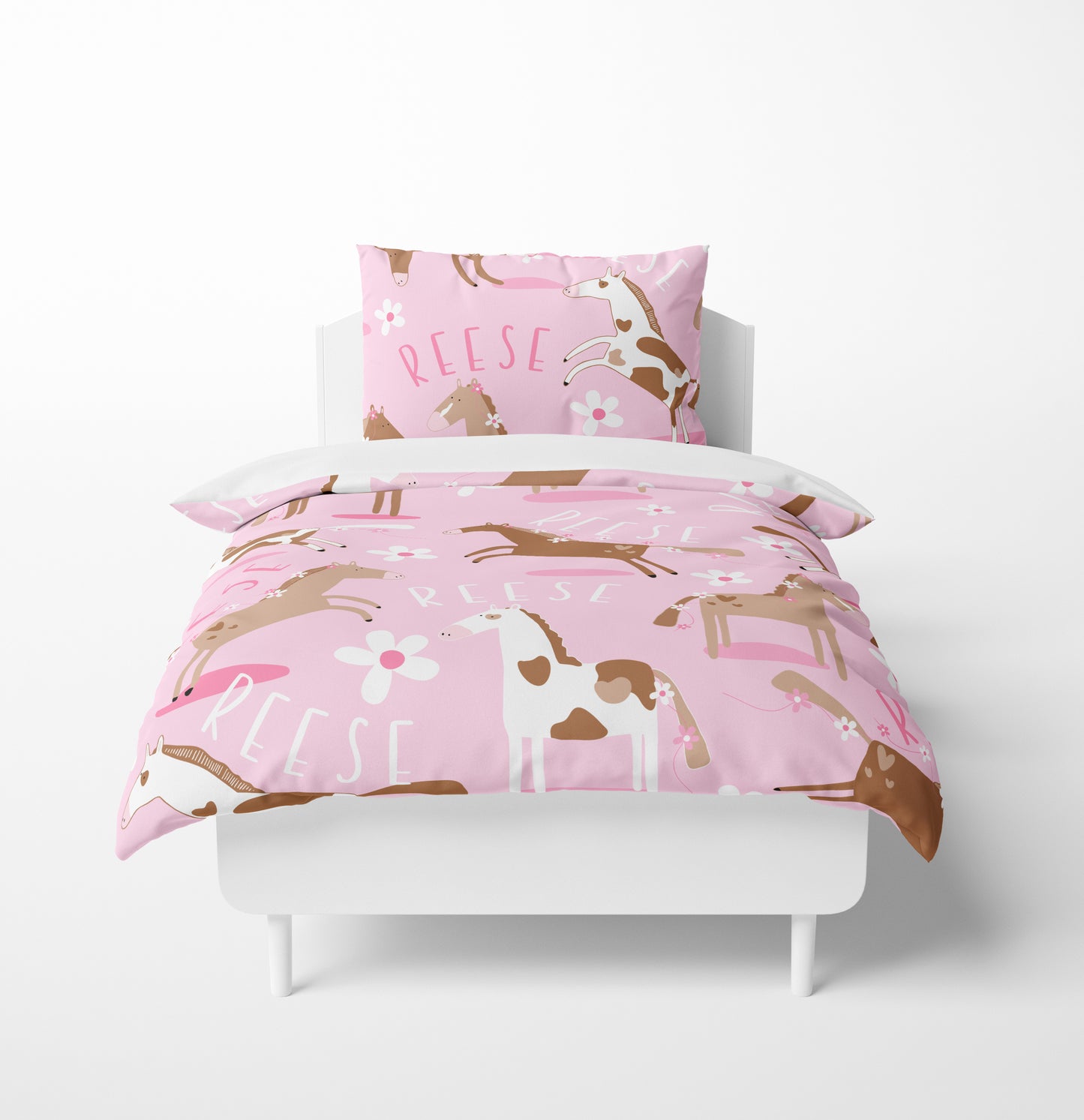 PINK HORSE BEDDING