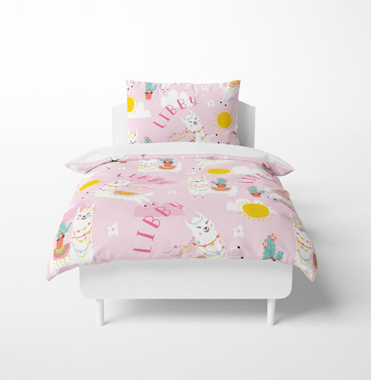 LLAMA BEDDING PINK