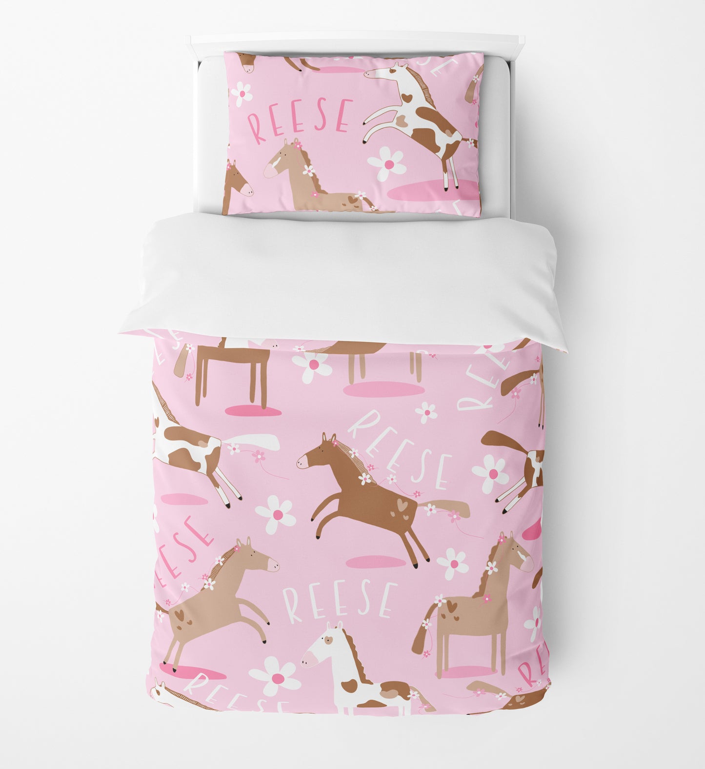 PINK HORSE BEDDING