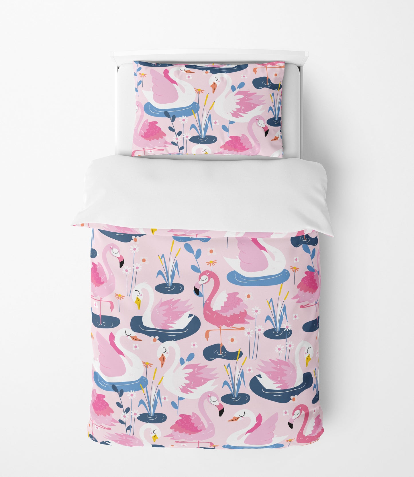 SWAN AND FLAMINGO BEDDING